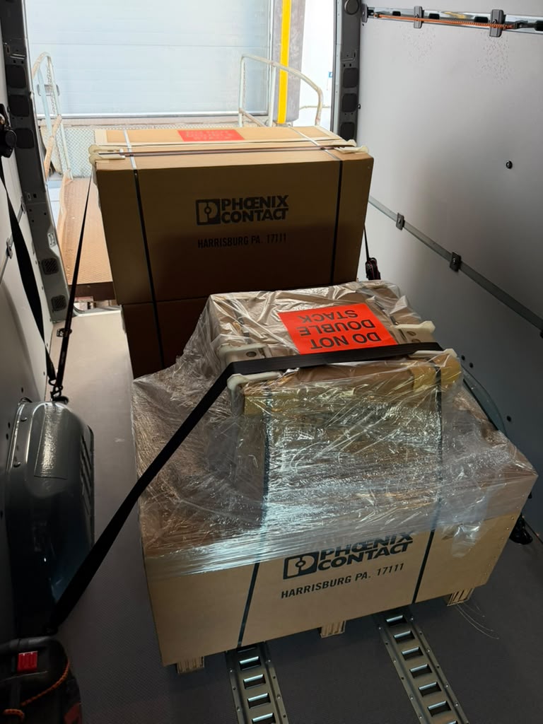 Crated electrical components